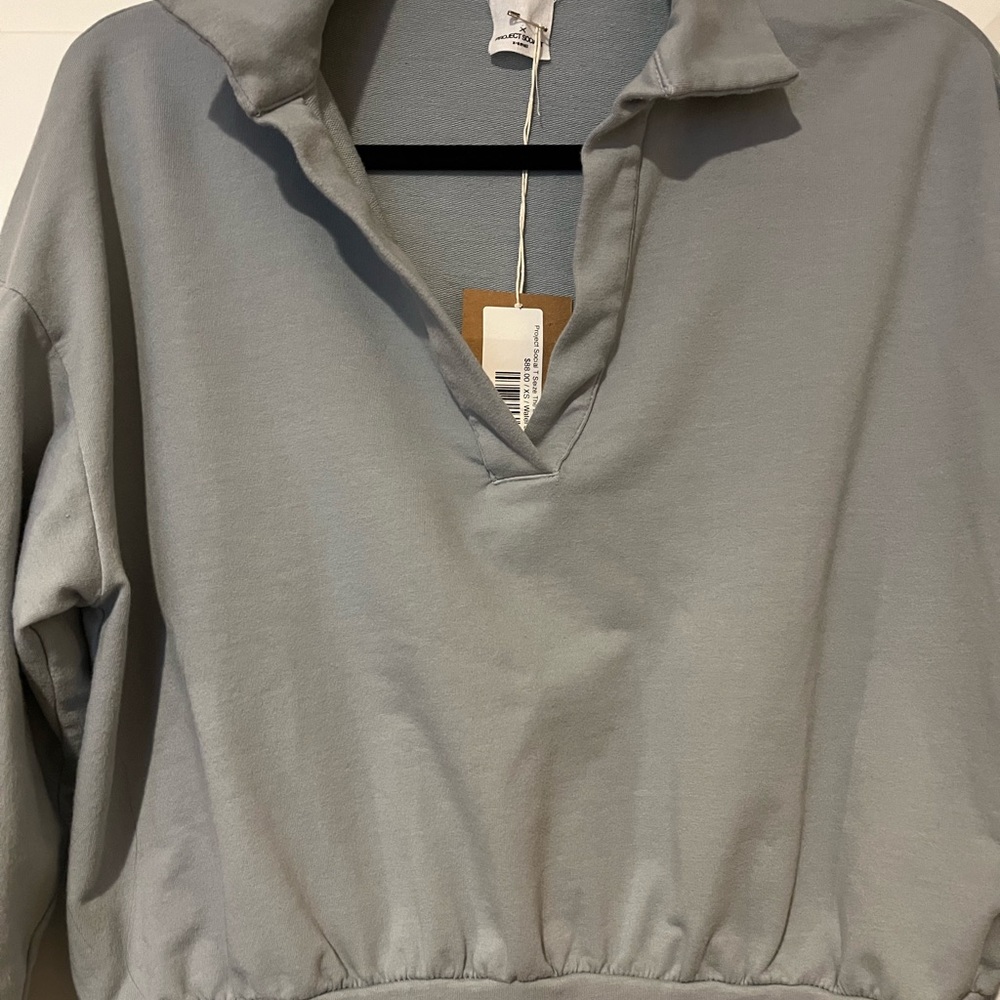 NWT Project Social T Seize The Day Collared Sweatshirt Size XSmall - Picture 5 of 13